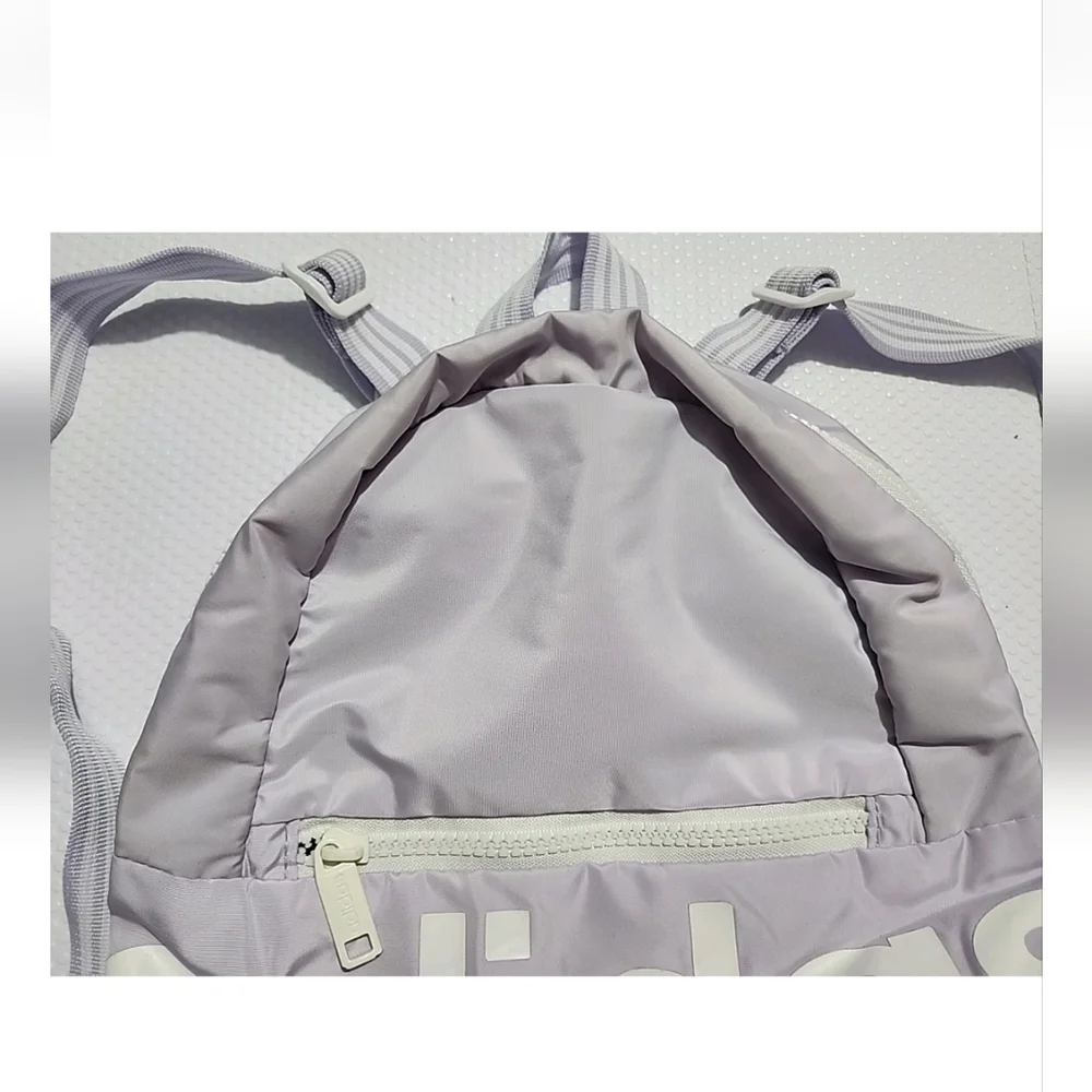 Adidas Pre Owned Linear Mini Backpack purple hue fair Condition Stains On Back - Picture 3 of 16